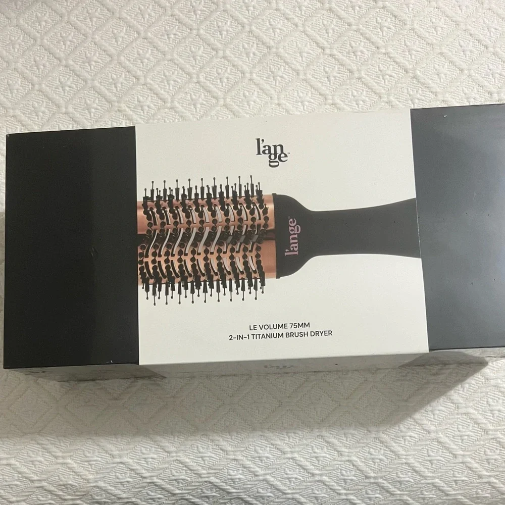 L'ange Black and Rose Gold 2-in-1 Titanium Brush Dryer